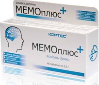 Диетическая добавка «МЕМОплюс +», 40 таблеток